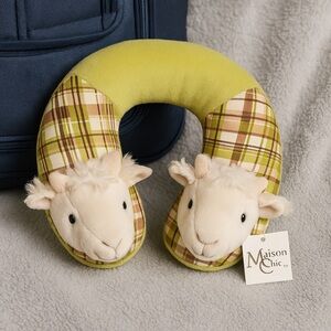 Maison Chic Billy the Goat Travel Pillow – Kids Plush Neck Pillow
